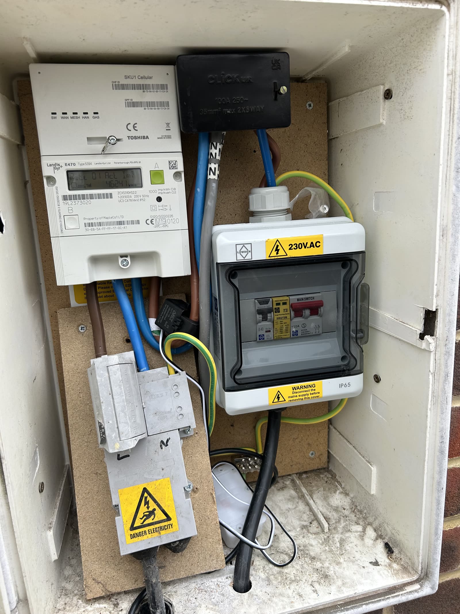 Replacing an older fuse board with a fully protected unit.